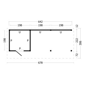  Tuindeco | Overkapping Bergen L | Type 7 | Zwarte Wanden 211179-10